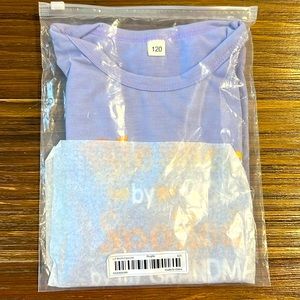Girls purple T-shirt size 120 “blessed by god spoiled by my grandma” NWT